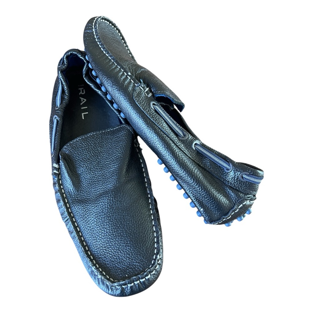 The Rail Mens‎ Leather Driving Moccasins, Black Men’s size 9.5 (Eur 43)